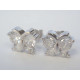 Dámske strieborné napichovacie naušnice motýliky ródium zirkóny VAS259 925/1000 2,59 g