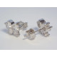 Dámske strieborné napichovacie naušnice motýliky ródium zirkóny VAS259 925/1000 2,59 g
