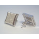 Dámske strieborné napichovacie naušnice s kamienkami ródium VAS460 925/1000 4,60 g