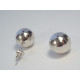 Ródiované dámske strieborné napichovacie naušnice guličky VAS331 925/1000 3,31 g