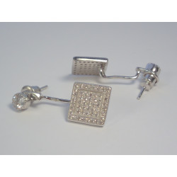 Strieborné dámske  napichovacie naušnice s kamienkami VAS449 925/1000 4,49g
