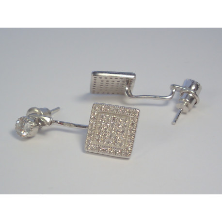 Strieborné dámske  napichovacie naušnice s kamienkami VAS449 925/1000 4,49g