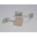 Strieborné dámske  napichovacie naušnice s kamienkami VAS449 925/1000 4,49g