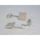 Strieborné dámske  napichovacie naušnice s kamienkami VAS449 925/1000 4,49g