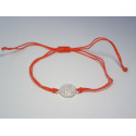 Dámsky strieborný náramok  červená šnúrka VNS128 925/1000 1,28 g