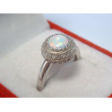 Strieborný dámsky prsteň s bielym opálom DPS50331 925/1000 3,31g