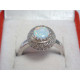 Strieborný dámsky prsteň s bielym opálom DPS50331 925/1000 3,31g