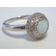 Strieborný dámsky prsteň s bielym opálom DPS50331 925/1000 3,31g