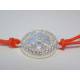 Strieborný dámsky náramok červená šnúrka s kvietočkom zirkóniky VNS129 925/1000 1,29 g