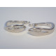 Jednoduché dámske strieborné naušnice sw kamienkami ródium VAS275 925/1000 2,75g
