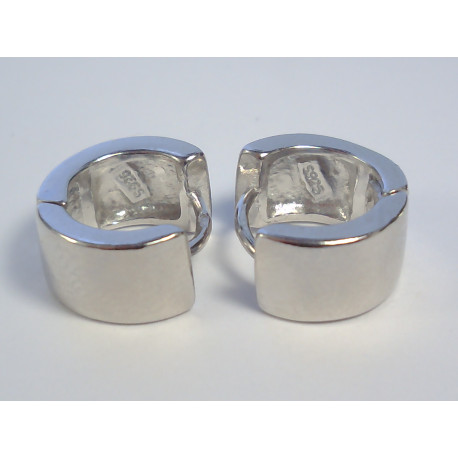 Dámske ródiované naušnice malé kruhy hladké VAS382 925/1000 3,82 g
