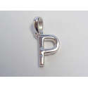 Strieborný prívesok písmeno P, ródium VIS063 925/1000 0,63g