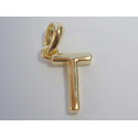 Pozlatený strieborný prívesok písmeno T VIS052 925/1000 0,52g