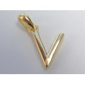 Pozlatený strieborný prívesok písmeno V VIS066 925/1000 0,66g