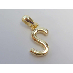 Pozlatený strieborný prívesok písmeno S VIS066 925/1000 0,66g