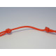 Strieborný pozlátený náramok srdiečko na červenej šnúrke kamienky VNS070 925/1000 0,70 g