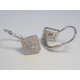 Dámske strieborné kamienkové naušnice ródium VAS264 925/1000 2,64 g