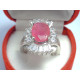 Žiarivý dámsky strieborný prsteň s prírodným kameňom ródium VPS52619 925/1000 6,19 g