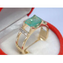 Zlatý dámsky prsteň prírodný kameň, diamant DP59562Z 14 karátov 585/1000 žlté zlato 5,62g