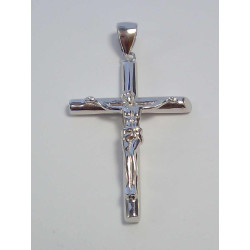 Ródiovaný prívesok Ježiš na kríži UNISEX VIS456 925/1000 4,56 g