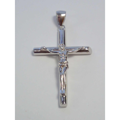 Ródiovaný prívesok Ježiš na kríži UNISEX VIS456 925/1000 4,56 g