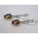 Strieborné dámske visiace naušnice farebný zirkón ródium VAS225 925/1000 2,25 g