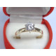 Žiarivý dámsky snubný prsteň zirkón v korunke VP61261V viacfarebné zlato 14 karátov 585/1000 2,61 g