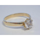 Žiarivý dámsky snubný prsteň zirkón v korunke VP61261V viacfarebné zlato 14 karátov 585/1000 2,61 g