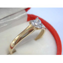 Dámsky snubný prsteň srdiečkový zirkón v korunke VP60278Z žlté zlato 14 karátov 585/1000 2,78 g