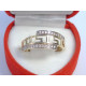 Žiarivý zlatý dámsky prsteň grécky vzor viacfarebné zlato kamienky VP57216V 14 karátov 585/1000 2,16 g