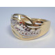 Zlatý dámsky prsteň žltobiele zlato jemný vzor VP66228V 14 karátov 585/1000 2,28 g