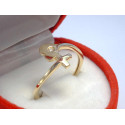 Zaujímavý dámsky zlatý prsteň krížik srdiečko s kamienkom VP54117Z žlté zlato 14 karátov 585/1000 1, 17 g