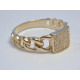 Žiarivý dámsky zlatý prsteň kamienky zirkóna VP55246Z žlté zlato 14 karátov 585/1000 2,46 g