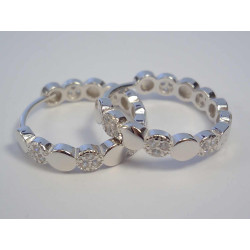 Strieborné dámske náušnice krúžka, zirkóny VAS424 925/1000 4,24g