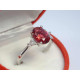 Strieborný dámsky prsteň červený zirkón ródium VPS57223 925/1000 2,23 g