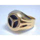 Pánsky výrazný prsteň MERCEDES žlté zlato ONYX VP66499Z 14 karátov 585/1000 4,99 g