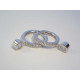 Dámske strieborné naušnice kruhy s visiacim kamienkom ródium VAS349 925/1000 3,49 g