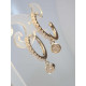 Dámske strieborné naušnice kruhy s visiacim kamienkom ródium VAS349 925/1000 3,49 g