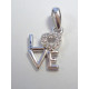 Strieborný dámsky prívesok LOVE s kamienkami ródium DIS069 925/1000 0,69 g
