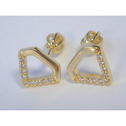 Dámske pozlátené šrubovacie naušnice Diamant zirkóny VAS124 925/1000 1,24 g