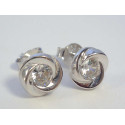 Ródiované dámske strieborné napichovacie naušnice  zirkón  VAS238 925/1000 2,38 g