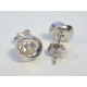 Ródiované dámske strieborné napichovacie naušnice  zirkón  VAS238 925/1000 2,38 g