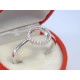 Zaujímavý dámsky strieborný prsteň ródium kamienky VPS65268 925/1000 2,68 g