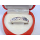 Jemný dámsky strieborný prsteň s kamienkami ródium VPS56193 925/1000 1,93 g