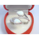 Zaujímavý dámsky strieborný prsteň biely opál zirkóniky ródium VPS63428 925/1000 4,28 g