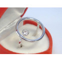 Zaujímavý dámsky strieborný prsteň číry kamienok ródium VPS58352 925/1000 3,52 g
