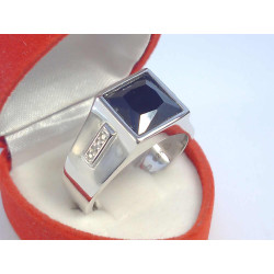 Pánsky výrazný prsteň kameň ONYX zirkóny VPS681009 925/1000 10,09 g