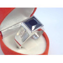 Pánsky výrazný prsteň kameň ONYX zirkóny VPS681009 925/1000 10,09 g