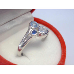 Strieborný dámsky prsteň kamienky zirkónu ródium VPS56314 925/1000 3,14 g
