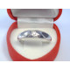 Jednoduchý dámsky strieborný prsteň zirkóny ródium VPS62266 925/1000 2,66 g